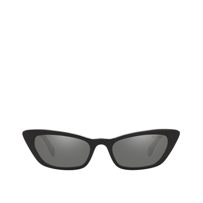 Miu Miu Mu 10us Top Black On Transparent Female Sunglasses