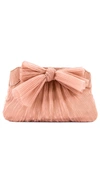Loeffler Randall Rayne Small Pleated Bow Frame Clutch In 化妆品