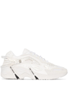 Raf Simons Cylon-21 Leather Sneakers In Bianco