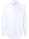 Giorgio Armani Front Buttons Cotton Shirt In Blau
