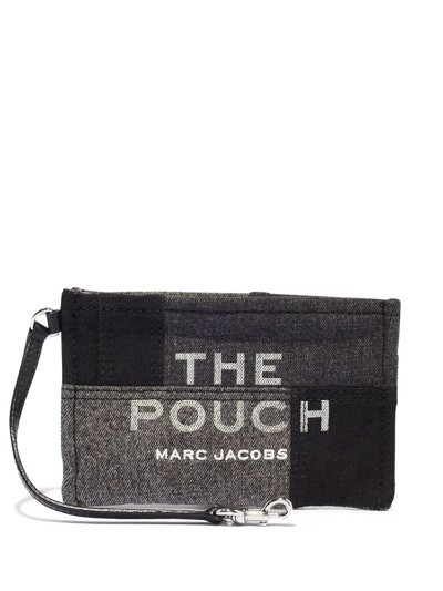 Marc Jacobs The Pouch Denim Make Up Bag In Black