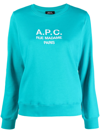 Apc Logo-printed Sweatshirt In Grün