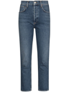 AGOLDE RILEY CROPPED STRAIGHT-LEG JEANS