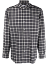 Barba Napoli Plaid-check Print Shirt In Grau