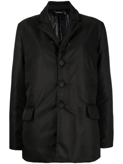 Wandering Blazer Puffer Jacket In Schwarz