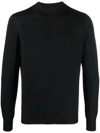 Barba Napoli Crew-neck Knit Jumper In Schwarz