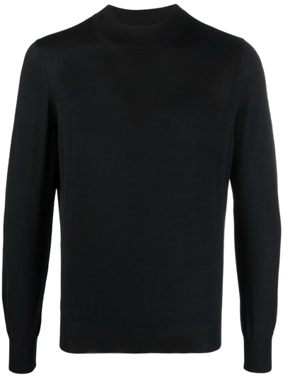 Barba Napoli Crew-neck Knit Jumper In Black
