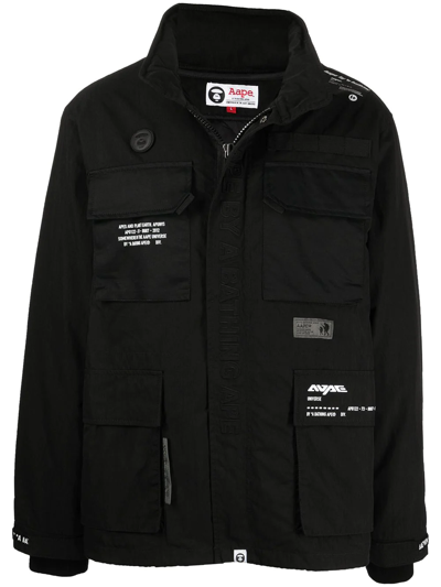 Aape By A Bathing Ape Logo-print Jacket In Schwarz