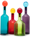 Pols Potten Bubbles And Bottles Decorative Bottles (set Of 4) In Blau