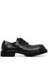 GUIDI LEATHER DERBY SHOES