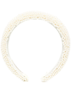 Jennifer Behr White Bailey Pearl Embellished Headband In Weiss
