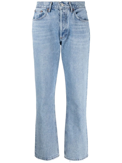Agolde 90s Pinch Waist Straight-leg Jeans In Blue