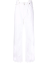 Agolde Pieced Angled Straight-leg Jeans In Weiss