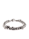 ALEXANDER MCQUEEN LOGO-PLAQUE CHAIN-LINK BRACELET