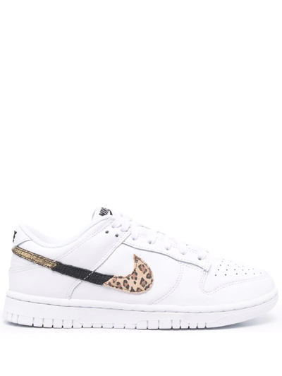 Nike Dunk Low Se Leather Low-top Sneakers In White