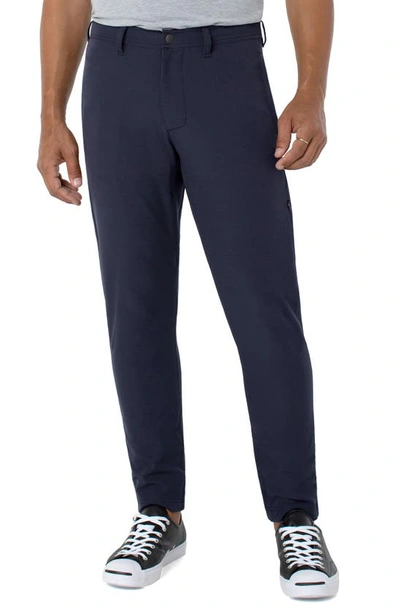 Liverpool Los Angeles Tech Hybrid Slim Fit Jogger Trousers In Faded Navy