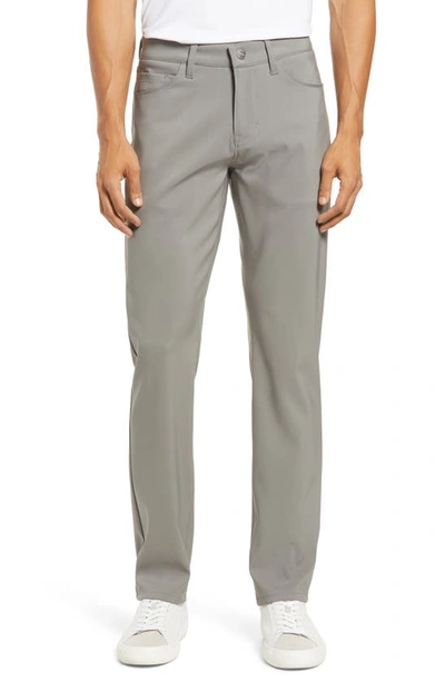 Liverpool Los Angeles Modern Straight Leg Tech Trousers In Grey