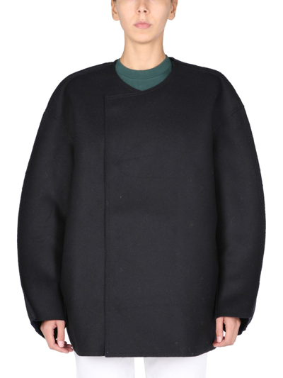 Sunnei Loose Fit Coat Unisex In Black