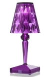 Kartell Rechargeable Battery Lamp In Plum