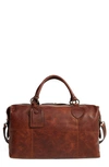 Frye Logan Overnight Leather Duffel In Cognac