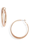 Nordstrom Large Double Hoop Earrings In Rose Gold