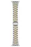 THE POSH TECH POSH TECH RAINEY SILVER/GOLD STAINLESS STEEL BAND FOR APPLE WATCH,PT-AWSSTE38-GD-N
