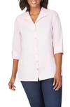 Foxcroft Pandora Non-iron Tunic Shirt In Chambray Pink