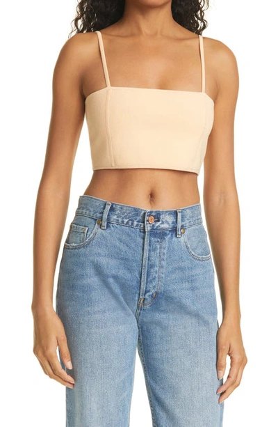 A.l.c Winnie Crop Knit Camisole In Apricot