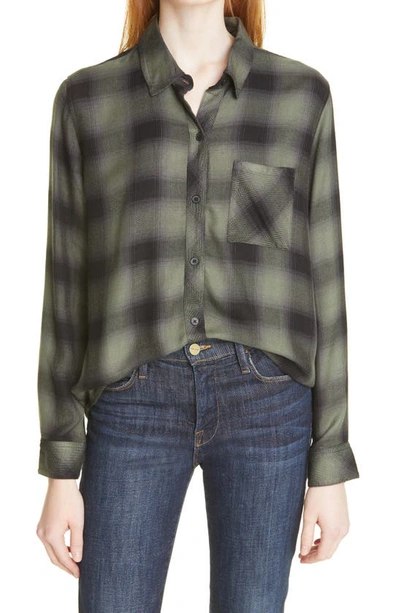 Rails Hunter Plaid Button-up Shirt In Moss Ash