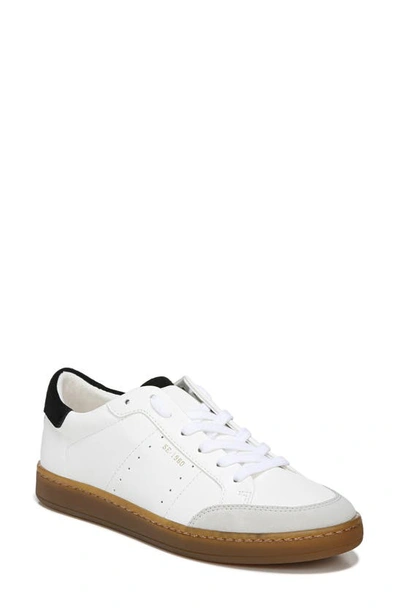 Sam Edelman Women's Josi Leather Low Top Sneakers In White/black