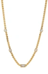 NADRI COCO CUBIC ZIRCONIA STATION CHOKER NECKLACE,AN39912GCZ