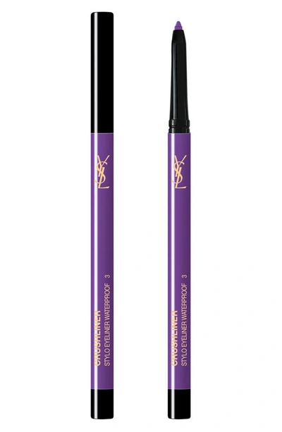 Saint Laurent Crushliner Stylo Waterproof Long-wear Precise Eyeliner In 3 Purple