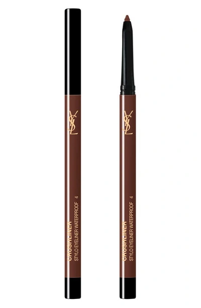 Saint Laurent Crushliner Stylo Waterproof Long-wear Precise Eyeliner In 4 Burgundy