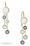 MARCO BICEGO MIXED STONE 2-STRAND EARRINGS,OB1290 MIX725 Y
