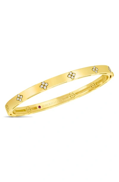 Roberto Coin 18k Yellow Gold Love In Verona Diamond Bangle Bracelet