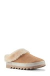 Cougar Pronya Genuine Shearling Slide In Camel Suede