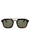 Grey Ant Notizia 51mm Rectangle Sunglasses In Tortoise/ Green