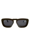 Grey Ant Urlike 55mm Rectangle Sunglasses In Black / Grey