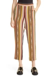 Kobi Halperin Abigail Stripe Crop Pants In Natural Multi