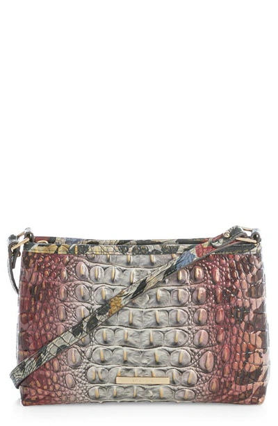 Brahmin Lorelei Croc Embossed Leather Shoulder Bag In Adore