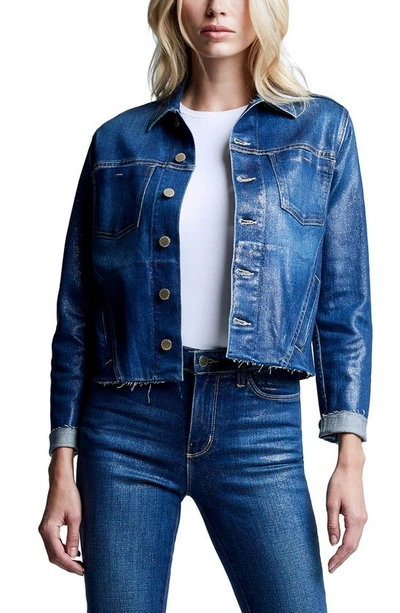 L Agence Janelle Raw Cut Slim Denim Jacket In York