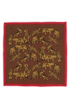 Lafayette 148 Tiger Print Silk Scarf In Toffee Multi