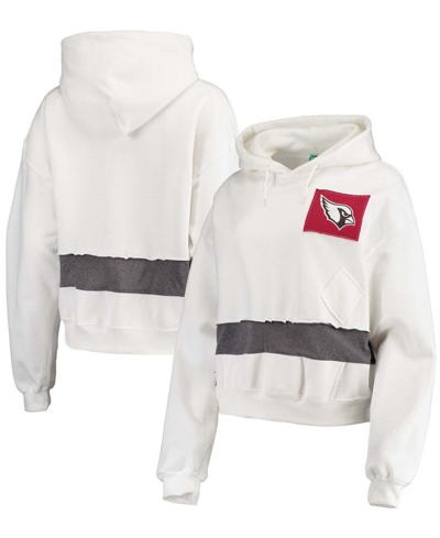 Refried Apparel Women's White Arizona Cardinals Crop Pullover Hoodie