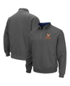 COLOSSEUM MEN'S CHARCOAL VIRGINIA CAVALIERS TORTUGAS TEAM LOGO QUARTER-ZIP JACKET