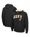 COLOSSEUM MEN'S BLACK ARMY BLACK KNIGHTS ARCH LOGO 3.0 FULL-ZIP HOODIE