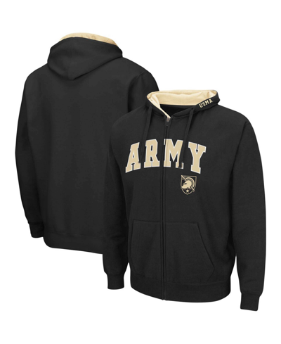 COLOSSEUM MEN'S ARMY BLACK KNIGHTS ARCH LOGO 3.0 FULL-ZIP HOODIE