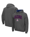 COLOSSEUM MEN'S CHARCOAL ARIZONA WILDCATS ARCH LOGO 3.0 PULLOVER HOODIE