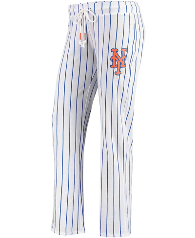 Concepts Sport Women's White New York Mets Vigor Pinstripe Sleep Pant