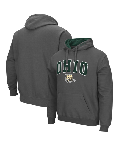 Colosseum Men's Charcoal Ohio Bobcats Arch And Logo Pullover Hoodie