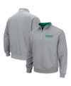 COLOSSEUM MEN'S HEATHERED GRAY OREGON DUCKS TORTUGAS TEAM LOGO QUARTER-ZIP JACKET